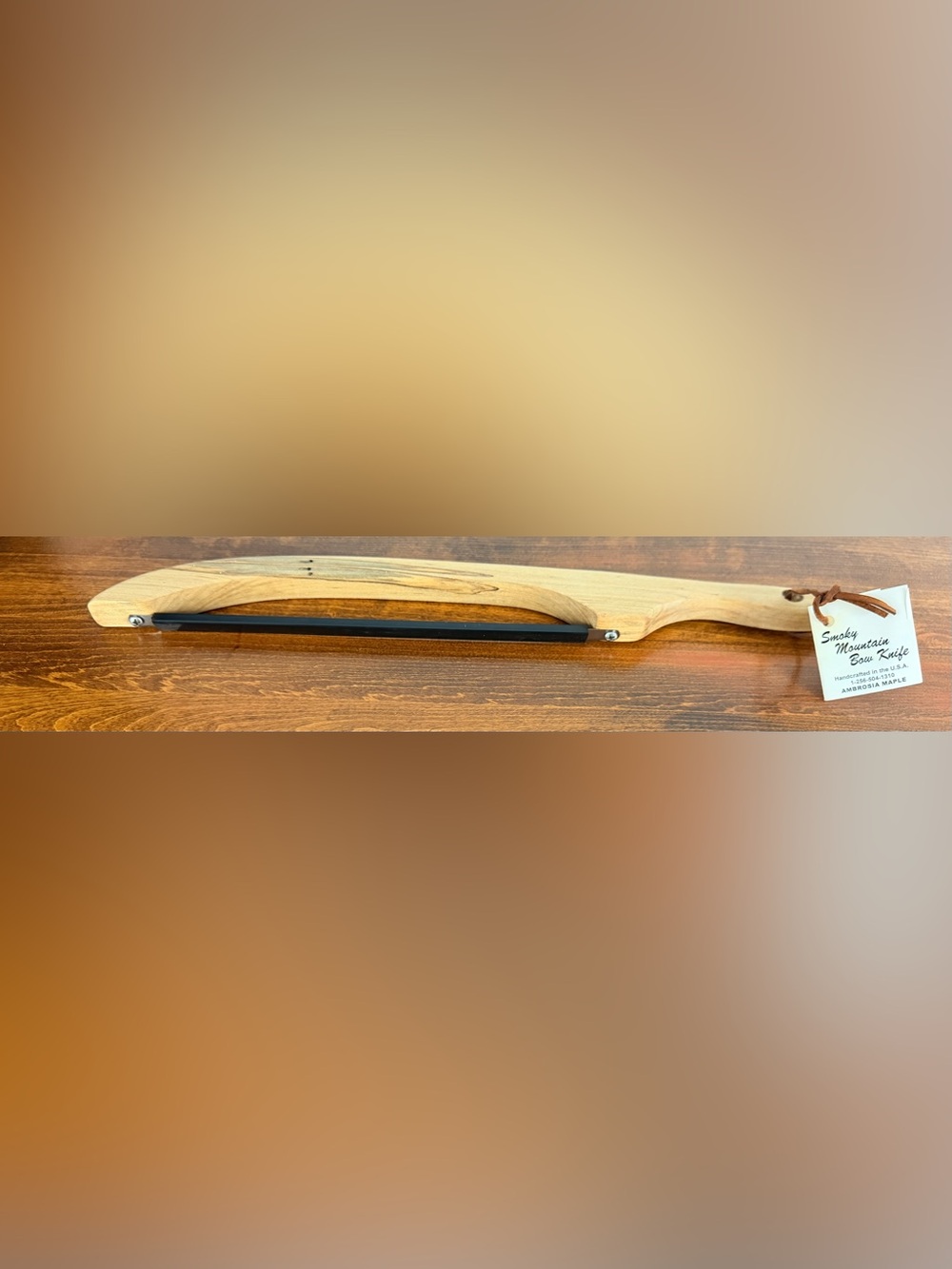 Handmade Smoky Mountain Sourdough Bread Bow Knife- Ambrosia Maple Wood